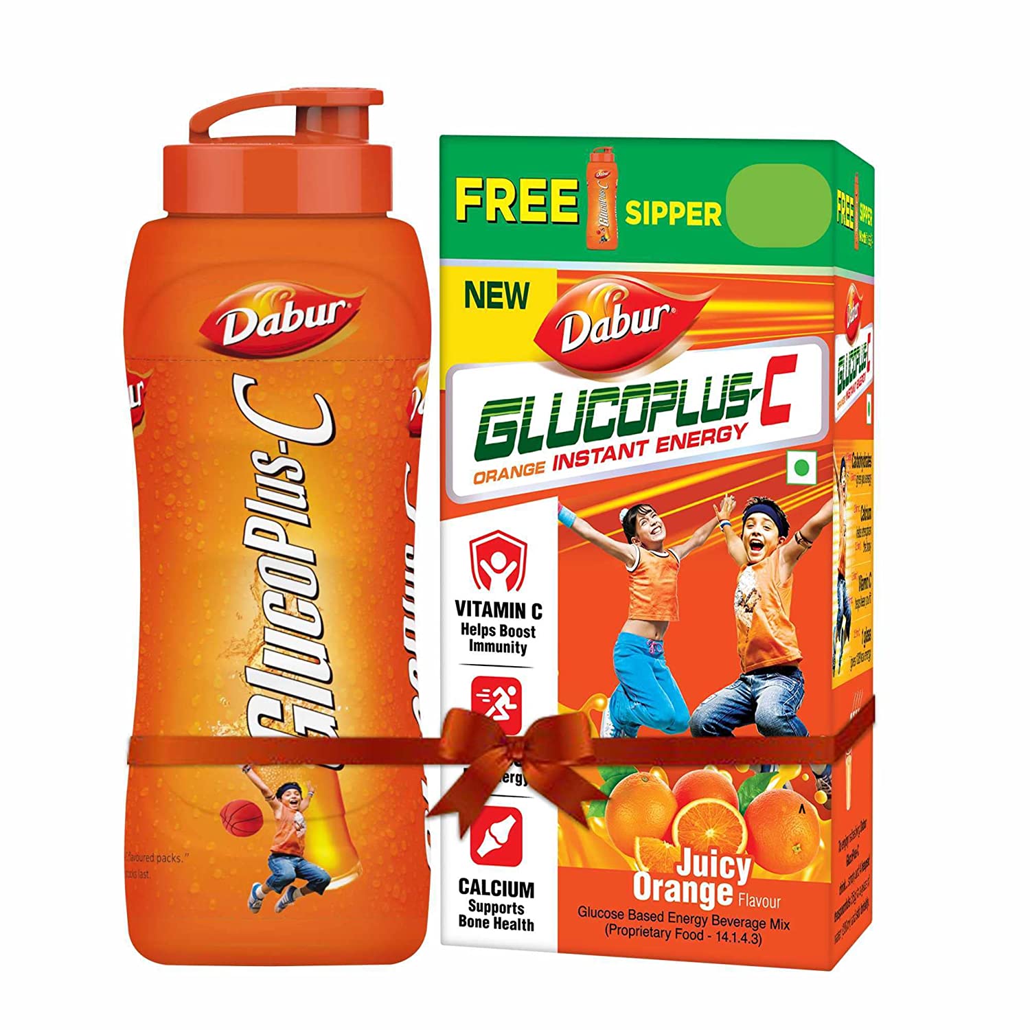 Dabur Gluco Plus C Orange, 1 kg +Sipper Bottle Free worth of Rs. 155